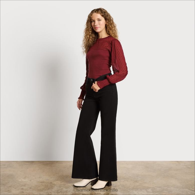 Sam Edelman P802J1269 vestir marrón más rubio mujer top julian de manga larga