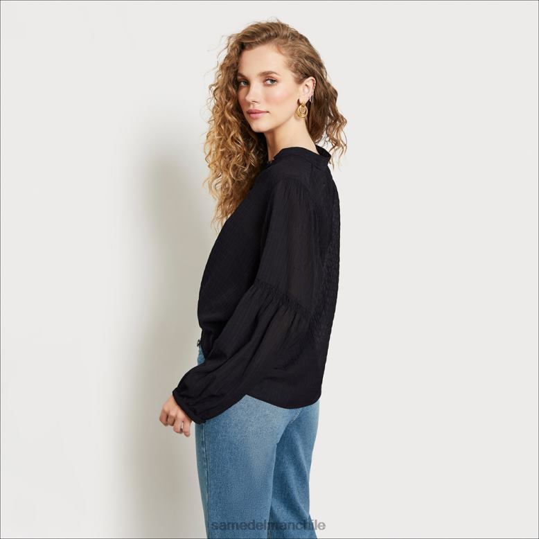 Sam Edelman P802J1278 vestir negro mujer top emmeline de manga larga