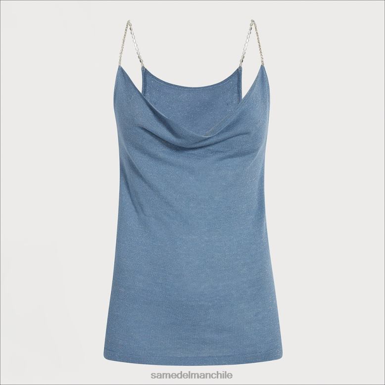 Sam Edelman P802J1286 vestir paraíso azul mujer camiseta sin mangas de punto irina