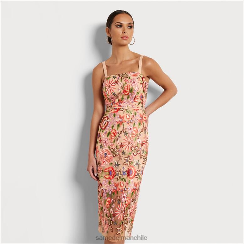 Sam Edelman P802J1065 vestir desnudo multi mujer vestido con bordado floral