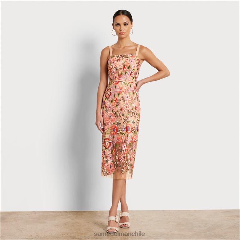 Sam Edelman P802J1065 vestir desnudo multi mujer vestido con bordado floral