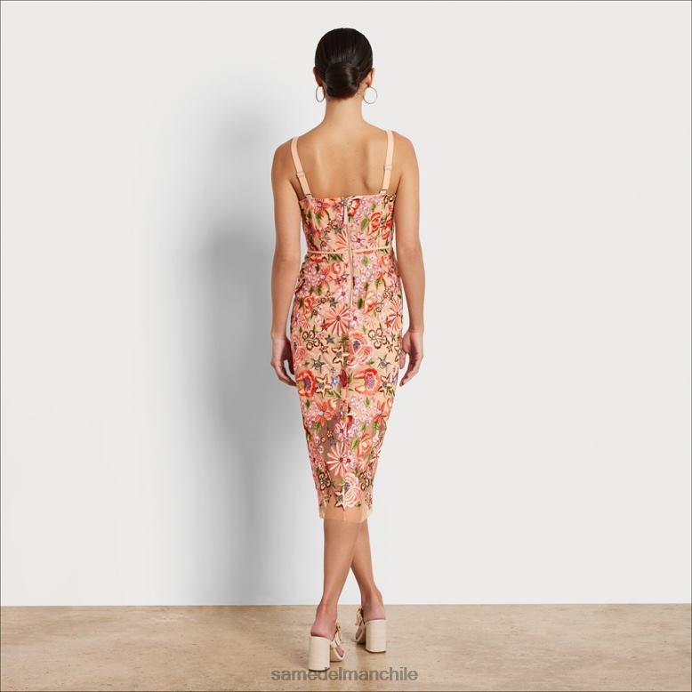 Sam Edelman P802J1065 vestir desnudo multi mujer vestido con bordado floral