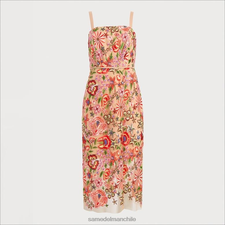 Sam Edelman P802J1065 vestir desnudo multi mujer vestido con bordado floral