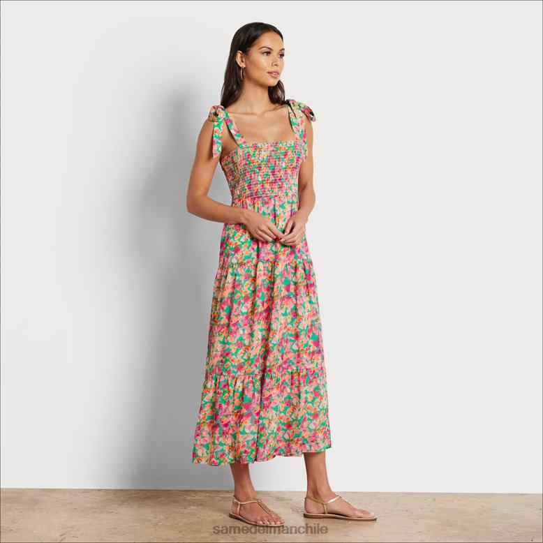 Sam Edelman P802J1078 vestir rosa multicolor mujer vestido midi amplio con estampado floral