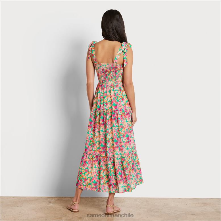 Sam Edelman P802J1078 vestir rosa multicolor mujer vestido midi amplio con estampado floral