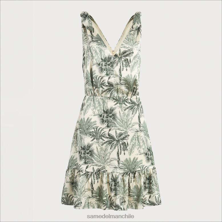 Sam Edelman P802J1088 vestir verde múltiple mujer minivestido floral