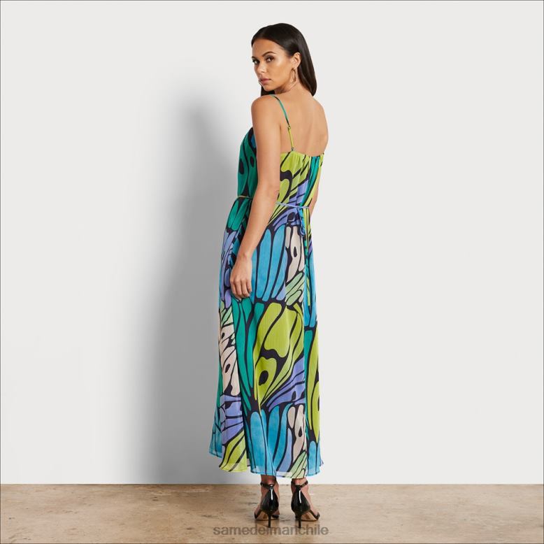 Sam Edelman P802J1097 vestir negro múltiple mujer vestido largo de mariposa