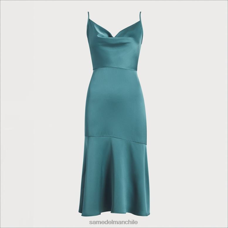 Sam Edelman P802J1106 vestir verde industrial mujer vestido midi con cuello vuelto
