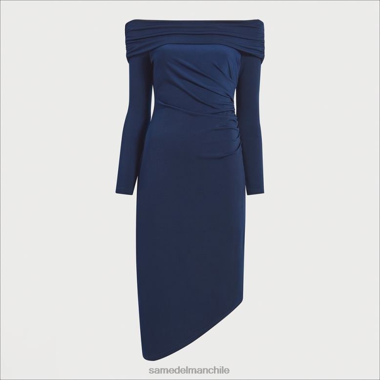 Sam Edelman P802J1148 vestir Armada mujer vestido midi con hombros descubiertos