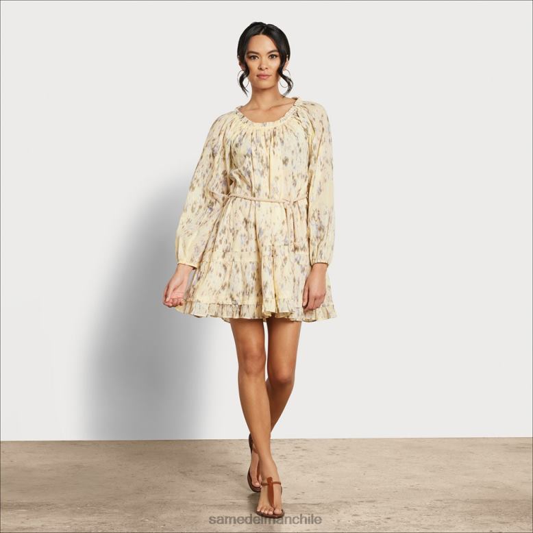 Sam Edelman P802J1181 vestir flores amarillas mujer minivestido rainey