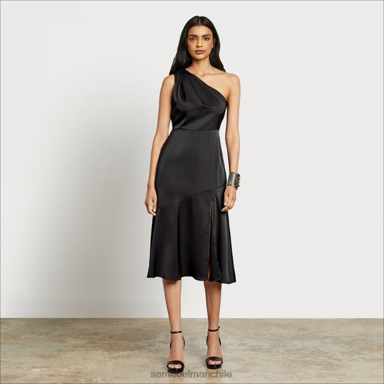 Sam Edelman P802J1220 vestir negro mujer vestido midi de un hombro