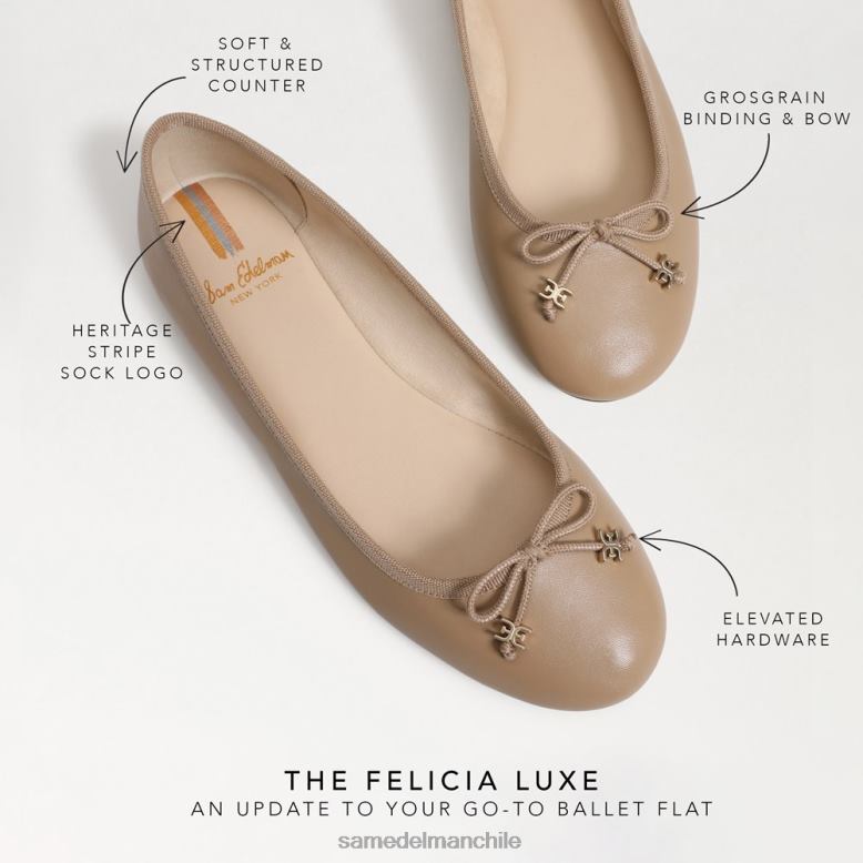 Sam Edelman P802J283 calzado beige suave mujer bailarinas felicia luxe
