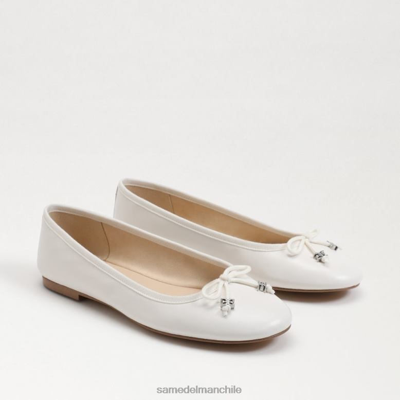 Sam Edelman P802J287 calzado blanco brillante mujer bailarinas felicia luxe