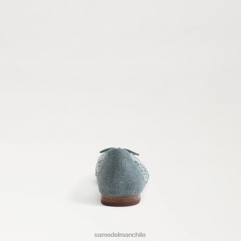 Sam Edelman P802J371 calzado lavado nuevo azul mujer mayo ballet plano