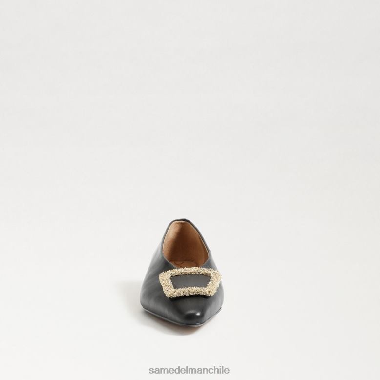 Sam Edelman P802J394 calzado cuero negro mujer janina punta plana plana