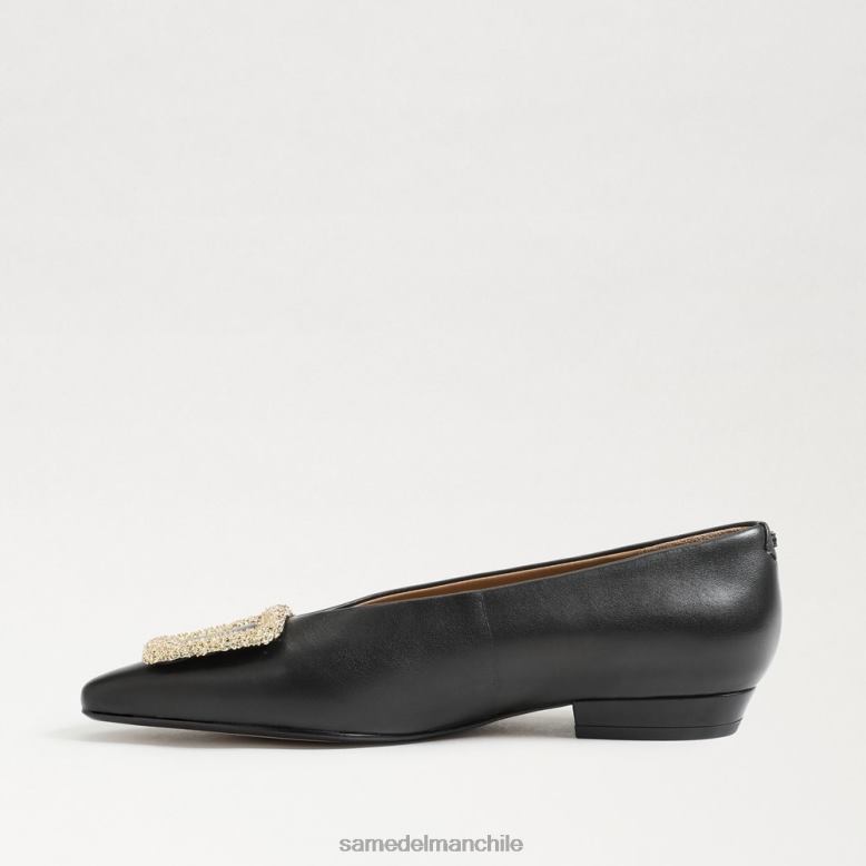 Sam Edelman P802J394 calzado cuero negro mujer janina punta plana plana