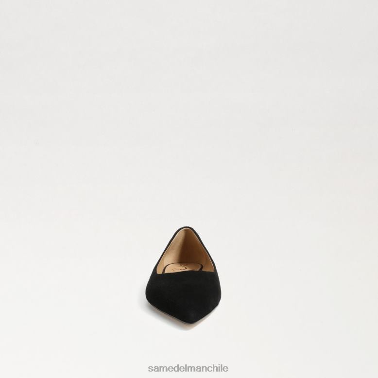 Sam Edelman P802J484 calzado ante negro mujer wanda punta plana plana