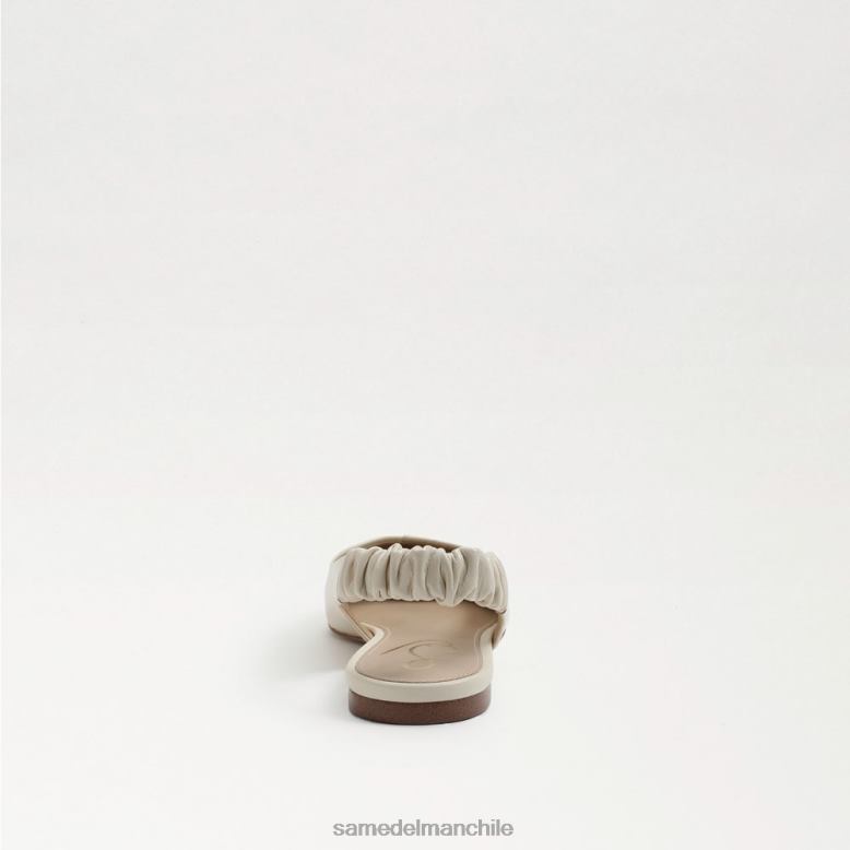 Sam Edelman P802J737 calzado cuero marfil moderno mujer Whitney zapatos planos con tira trasera y puntera en punta