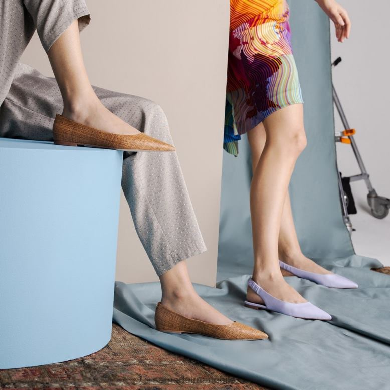 Sam Edelman P802J737 calzado cuero marfil moderno mujer Whitney zapatos planos con tira trasera y puntera en punta