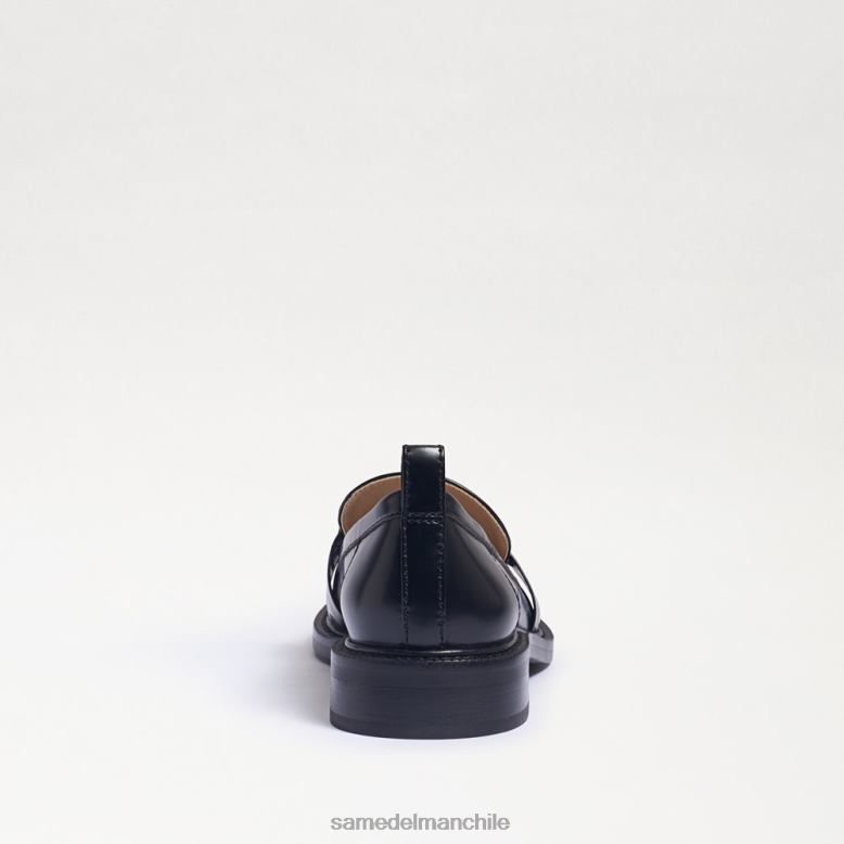 Sam Edelman P802J215 calzado caja de cuero negro mujer christy holgazán