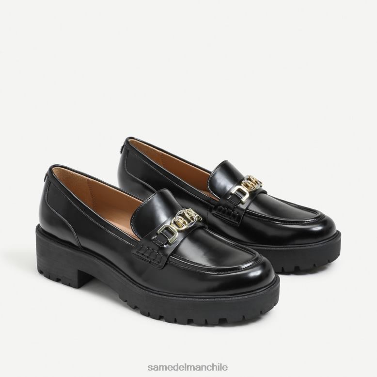 Sam Edelman P802J395 calzado charol negro mujer mocasines Teagan con suela de tacos