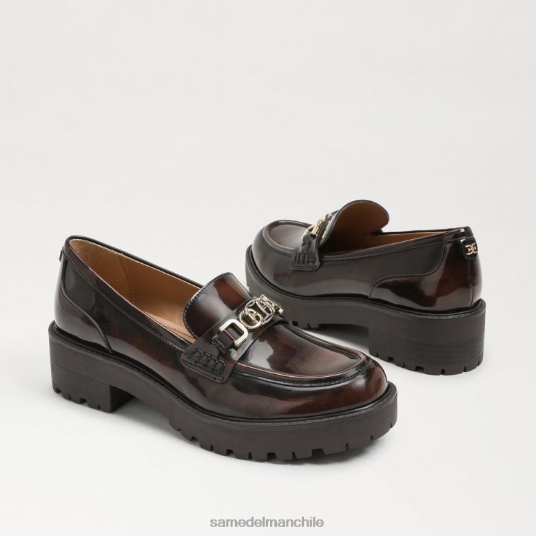 Sam Edelman P802J396 calzado castaña mujer mocasines Teagan con suela de tacos