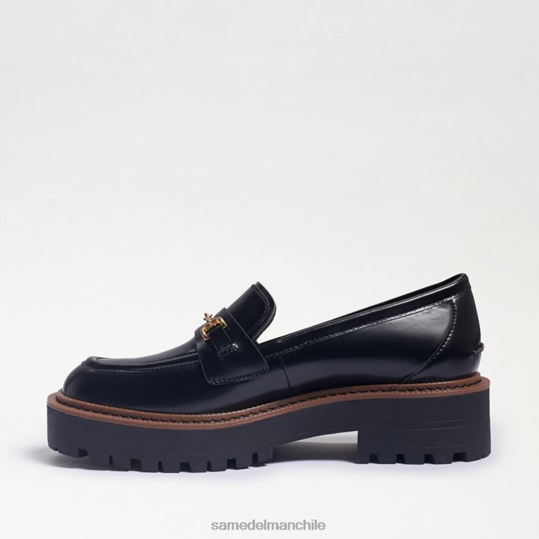 Sam Edelman P802J428 calzado caja negra brillante mujer mocasines con suela de tacos laurs