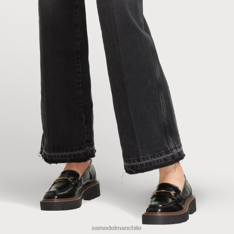 Sam Edelman P802J428 calzado caja negra brillante mujer mocasines con suela de tacos laurs