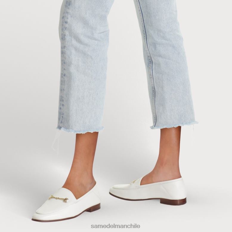 Sam Edelman P802J43 calzado cuero blanco mujer mocasines loraine bit