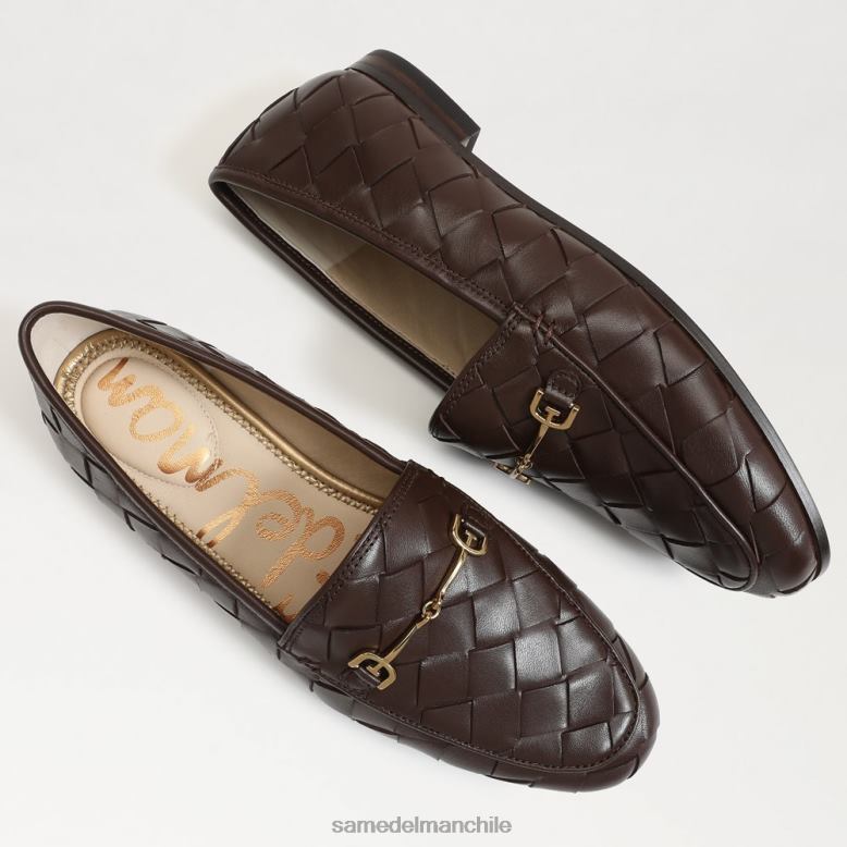 Sam Edelman P802J516 calzado chocolate negro mujer mocasines tejidos loraine