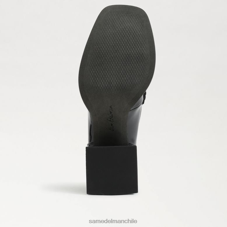 Sam Edelman P802J631 calzado charol negro mujer mocasines quincy con tacón cuadrado