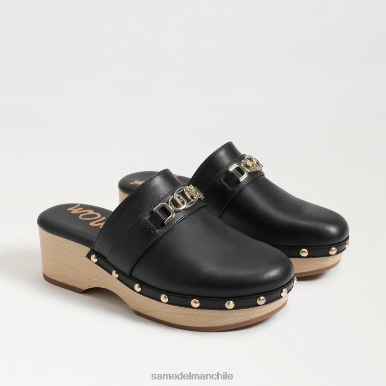 Sam Edelman P802J442 calzado cuero negro mujer zueco kaye