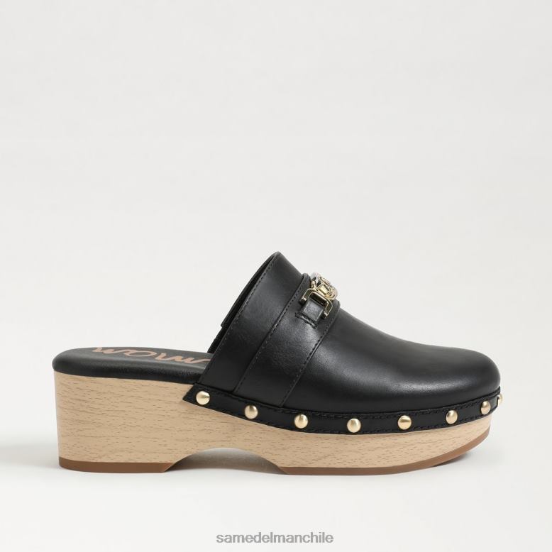Sam Edelman P802J442 calzado cuero negro mujer zueco kaye