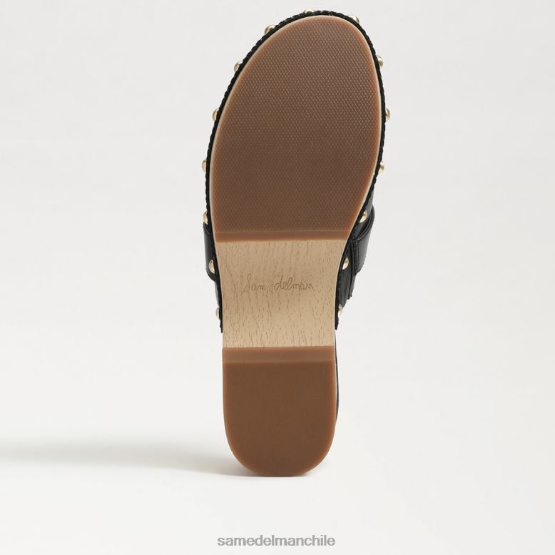 Sam Edelman P802J442 calzado cuero negro mujer zueco kaye