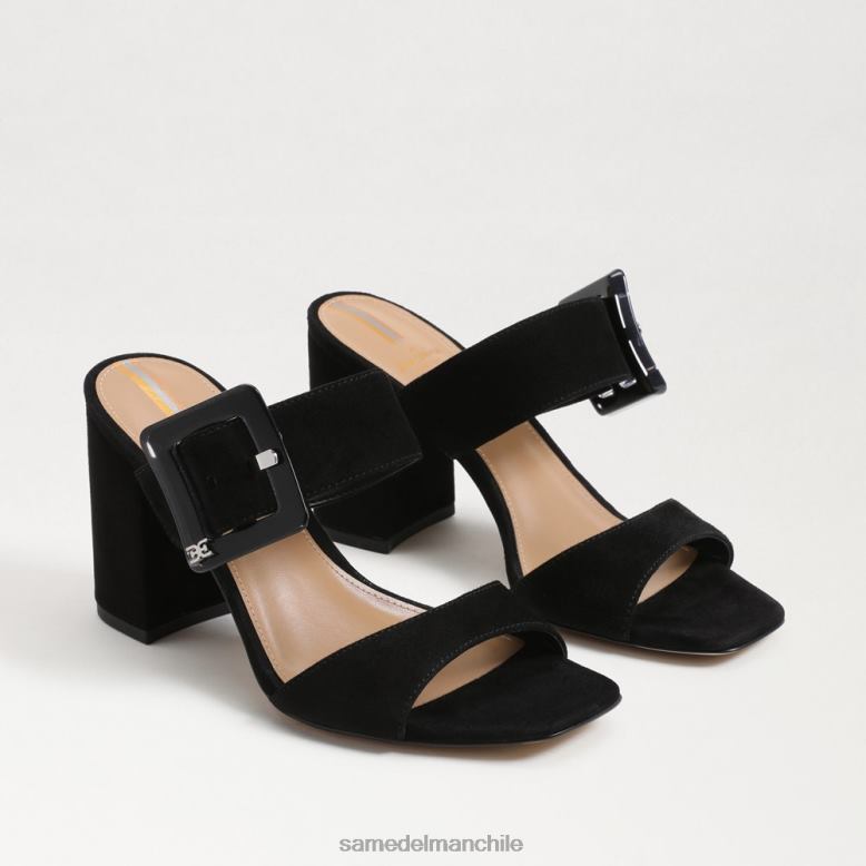 Sam Edelman P802J565 calzado ante negro mujer mules con tacón dalton