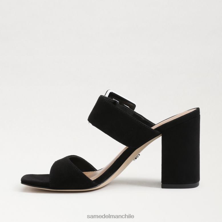 Sam Edelman P802J565 calzado ante negro mujer mules con tacón dalton