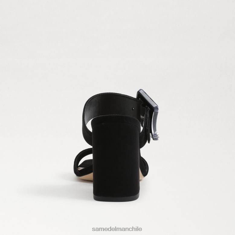 Sam Edelman P802J565 calzado ante negro mujer mules con tacón dalton