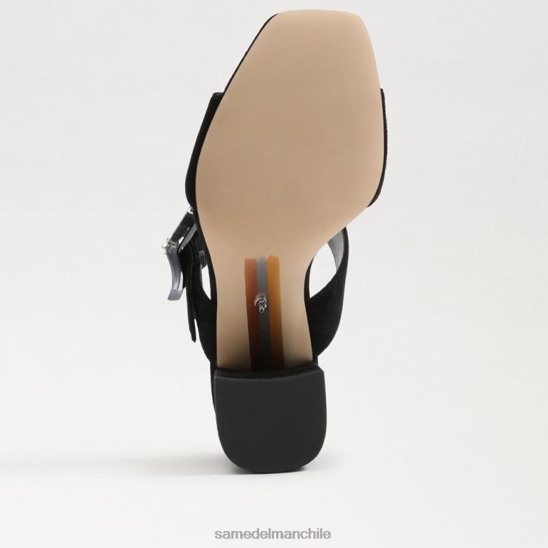 Sam Edelman P802J565 calzado ante negro mujer mules con tacón dalton