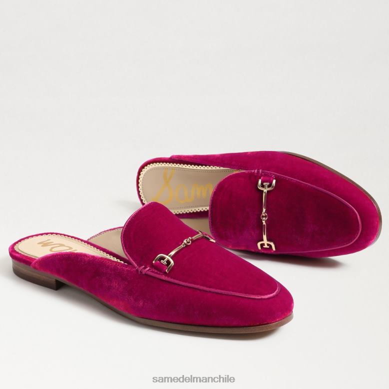 Sam Edelman P802J74 calzado terciopelo frambuesa mujer mula linnie bit