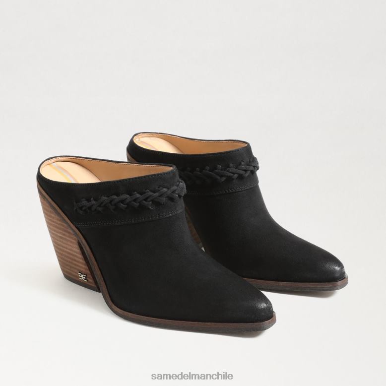 Sam Edelman P802J882 calzado ante negro mujer mula occidental alison