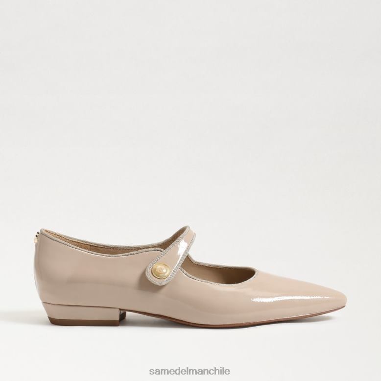 Sam Edelman P802J543 calzado patente de chai latte mujer jene merceditas planas con punta puntiaguda