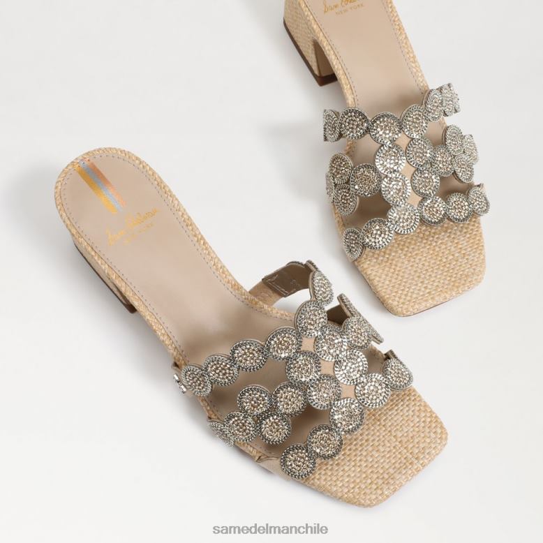 Sam Edelman P802J185 calzado hoja de oro mujer sandalia de tacón bloque deslizante de invierno