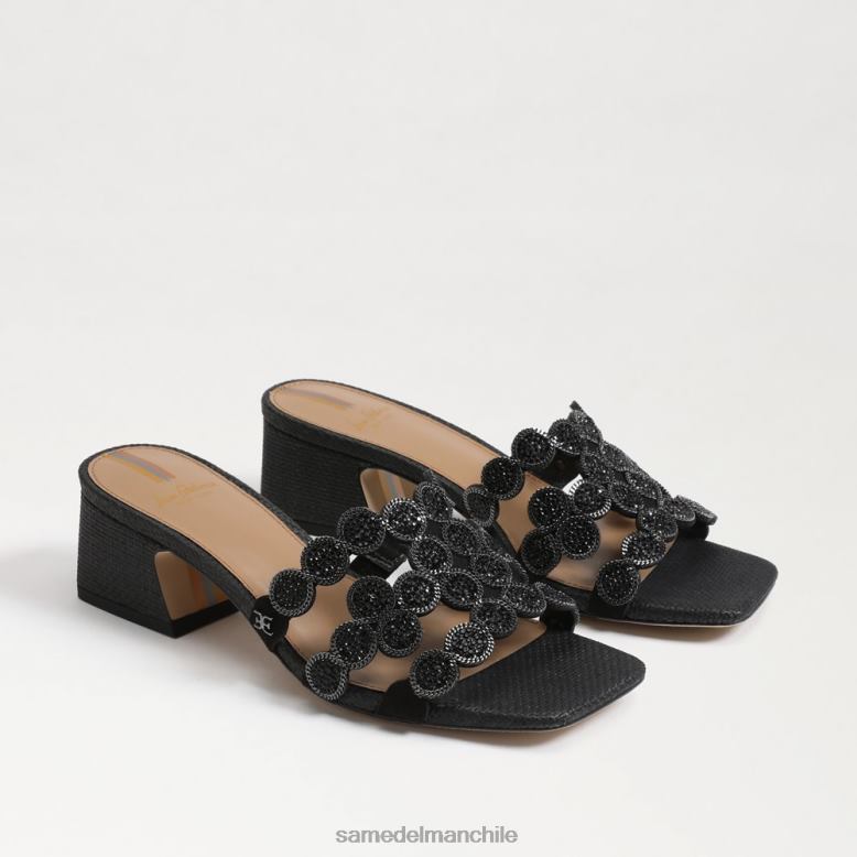 Sam Edelman P802J186 calzado negro mujer sandalia de tacón bloque deslizante de invierno