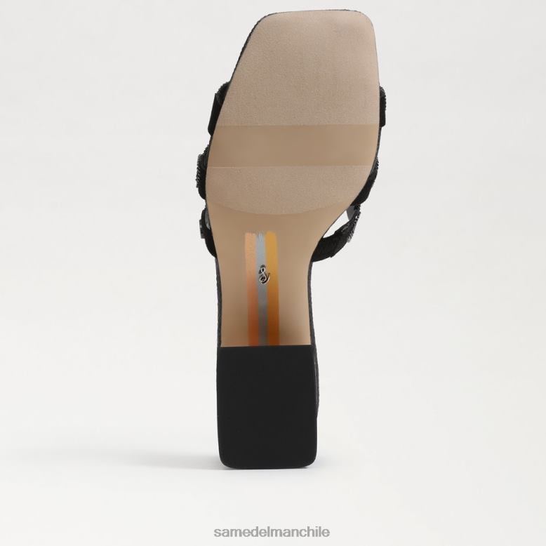 Sam Edelman P802J186 calzado negro mujer sandalia de tacón bloque deslizante de invierno