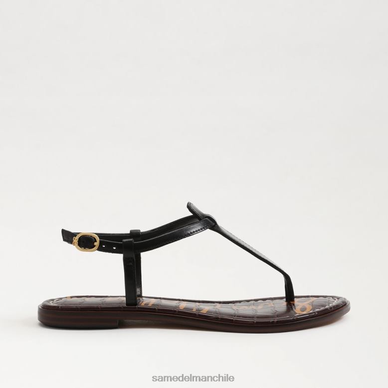 Sam Edelman P802J227 calzado cuero negro mujer sandalia tanga gigi