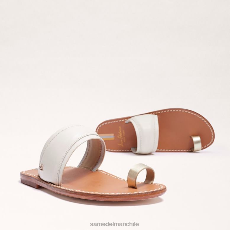 Sam Edelman P802J259 calzado marfil moderno mujer sandalia margit con anillo en el dedo