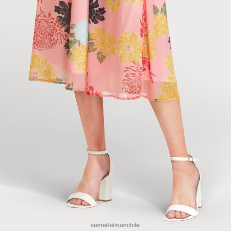 Sam Edelman P802J300 calzado cuero blanco brillante mujer sandalia daniella con tacón cuadrado