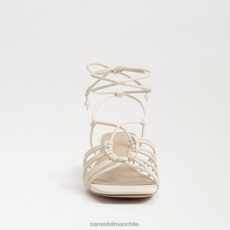 Sam Edelman P802J397 calzado marfil moderno mujer sandalia westley con tacón cuadrado y cordones