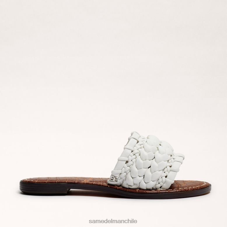 Sam Edelman P802J403 calzado blanco brillante mujer sandalia tejida giada