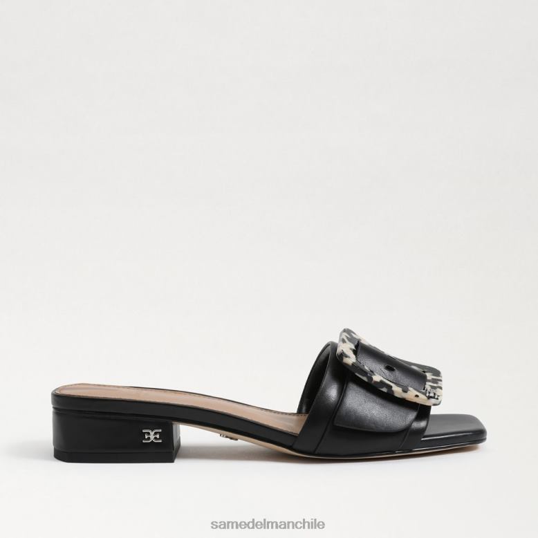 Sam Edelman P802J419 calzado cuero negro mujer sandalia diaconada